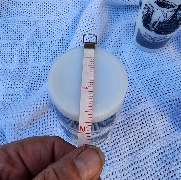 Currier and Ives Transportation milk glass‎ glasses 4 - Picture 9 of 10